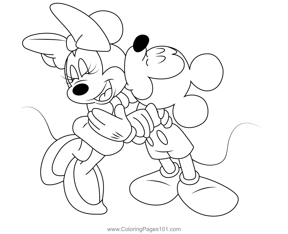 Mickey Minnie Mouse Kiss Coloring Page For Kids Free Minnie Mouse Mickey Minnie Mouse Kiss Coloring Page For Kids Free Minnie Mouse