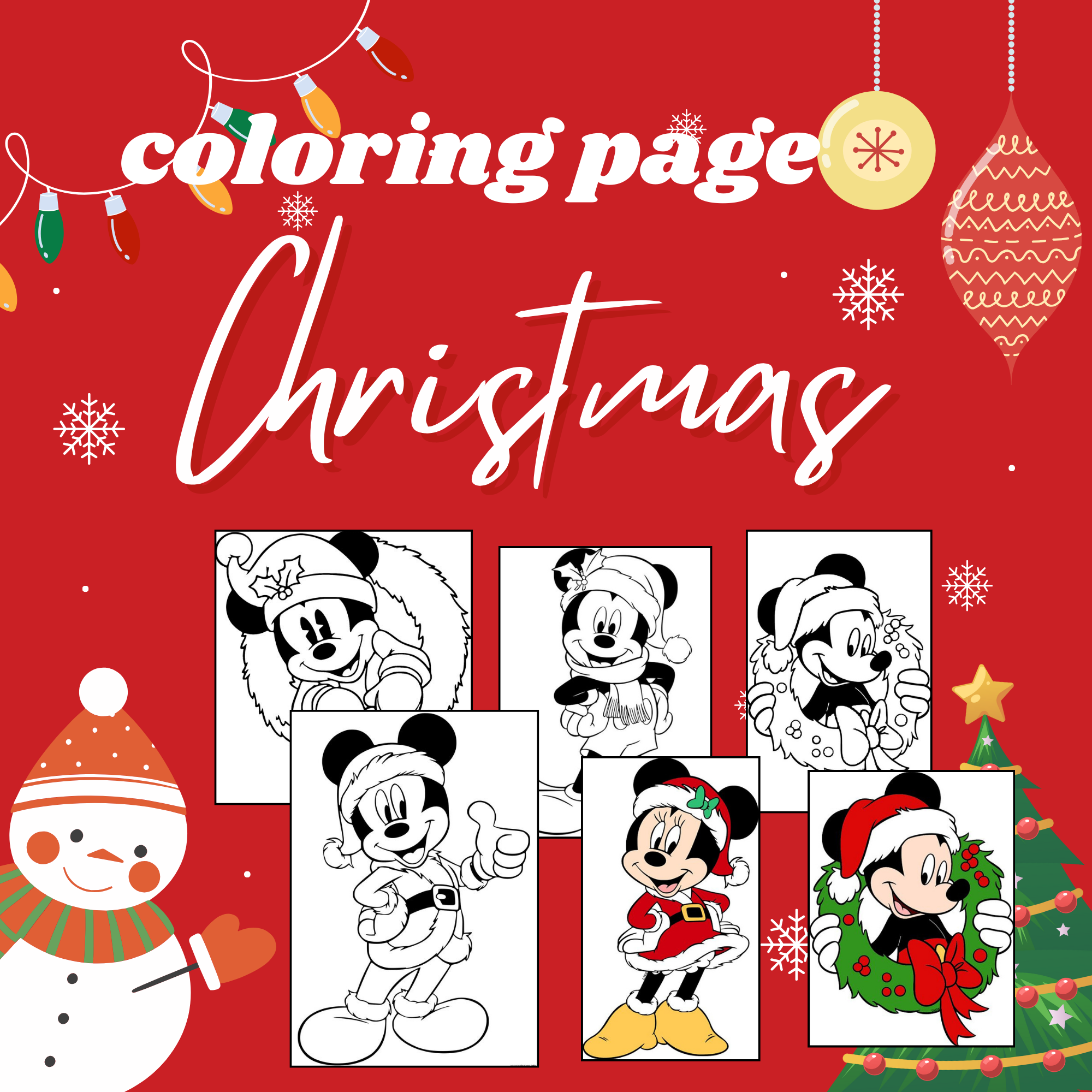 Mickey Mouse Christmas Coloring Pages Free Printable Coloring Pages 