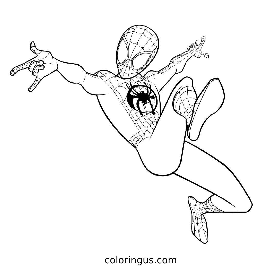miles morales color pages
