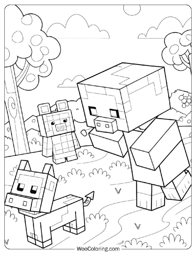 Minecraft Coloring Coloring Free Printable Pdf Printable Free 