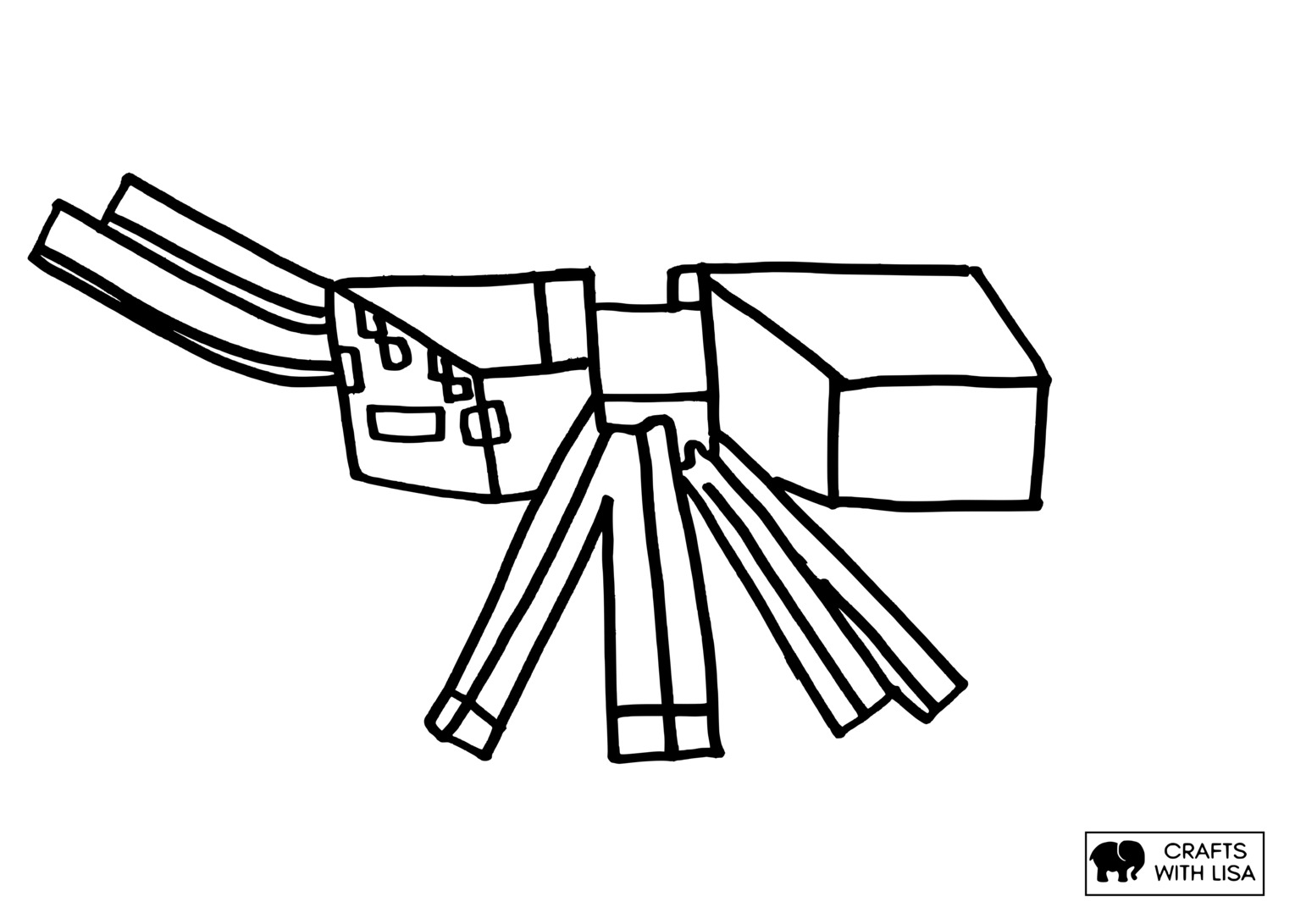 Minecraft Spider Coloring Page Crafts With Lisa Minecraft Spider Coloring Page Crafts With Lisa