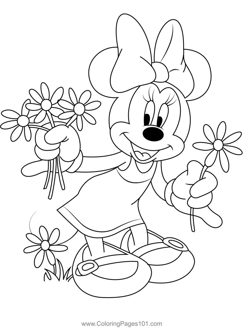 Minnie Mouse Flower Coloring Page For Kids Free Minnie Mouse Minnie Mouse Flower Coloring Page For Kids Free Minnie Mouse