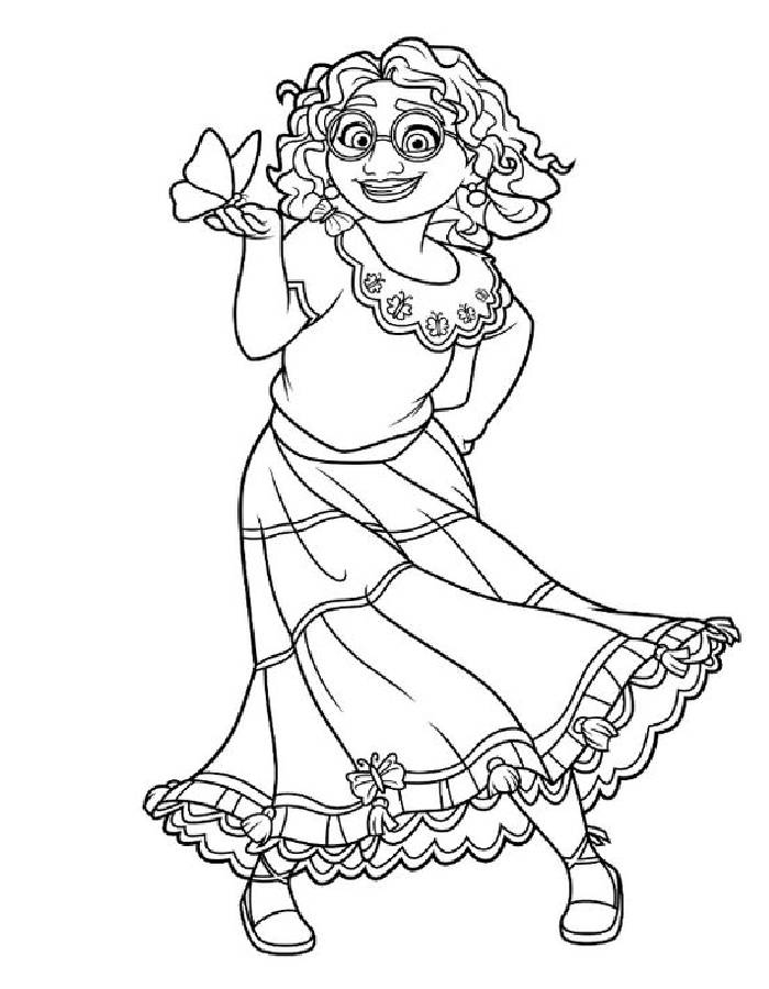 Mirabel Encanto Coloring Page Free Printable PDF Mirabel Encanto Coloring Page Free Printable PDF