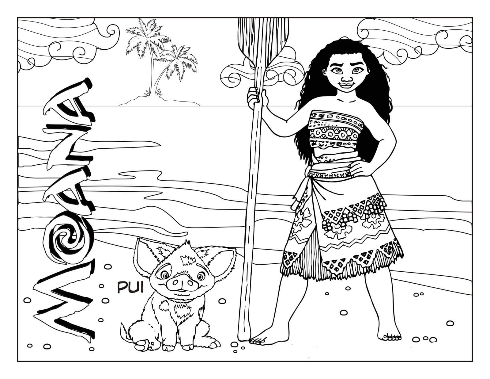 Moana Coloring Pages Printable Coloring Pages FREE