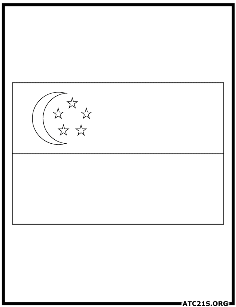 monaco flag coloring page
