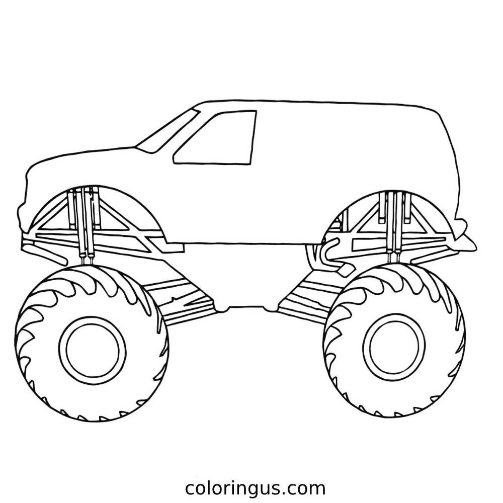 Monster Truck Coloring Pages Free Printable PDF Monster Truck Coloring Pages Free Printable PDF