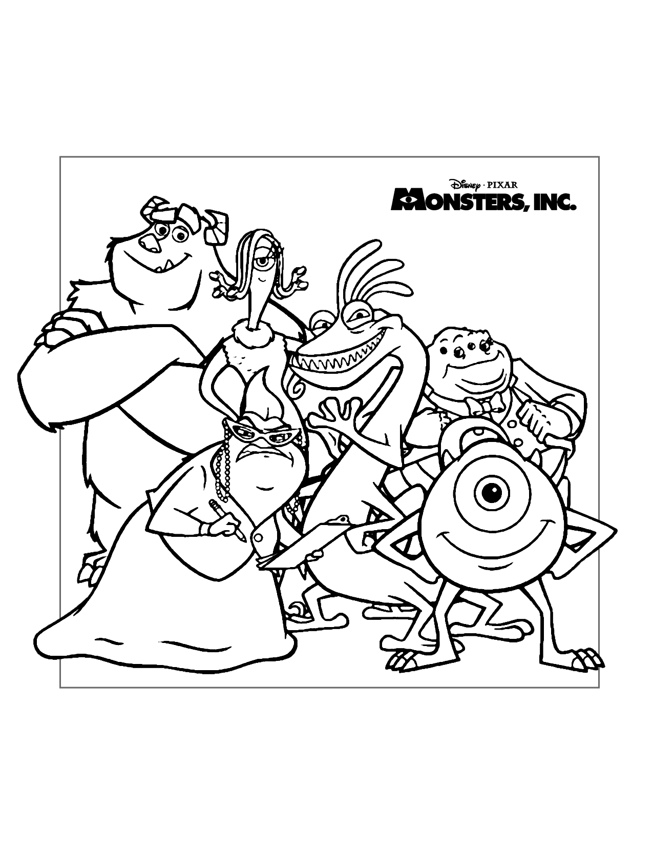 Monsters Inc Coloring Pages Printable Coloring Pages FREE Monsters Inc Coloring Pages Printable Coloring Pages FREE
