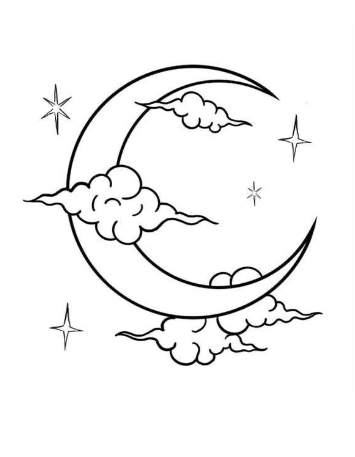 Moon Coloring Pages Free Printable PDF Moon Coloring Pages Free Printable PDF