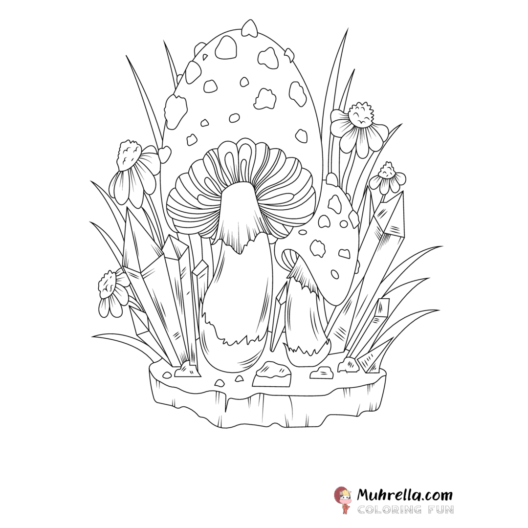 Mushroom Coloring Page