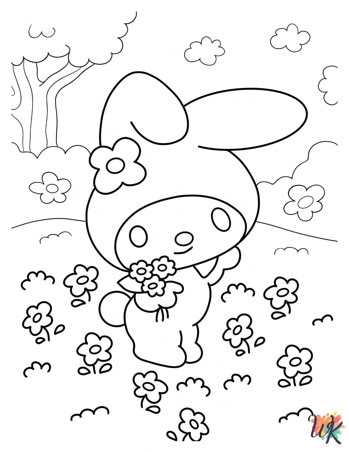 My Melody Coloring Page My Melody Coloring Page