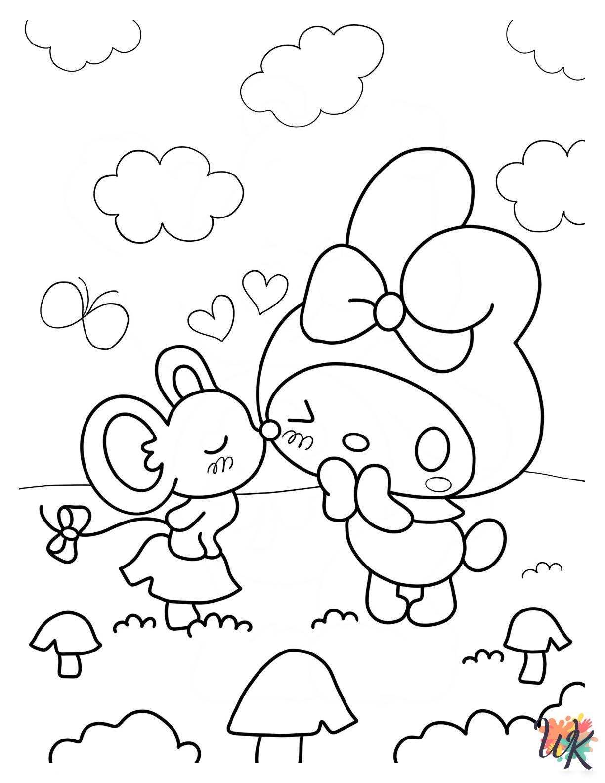 My Melody Coloring Page My Melody Coloring Page