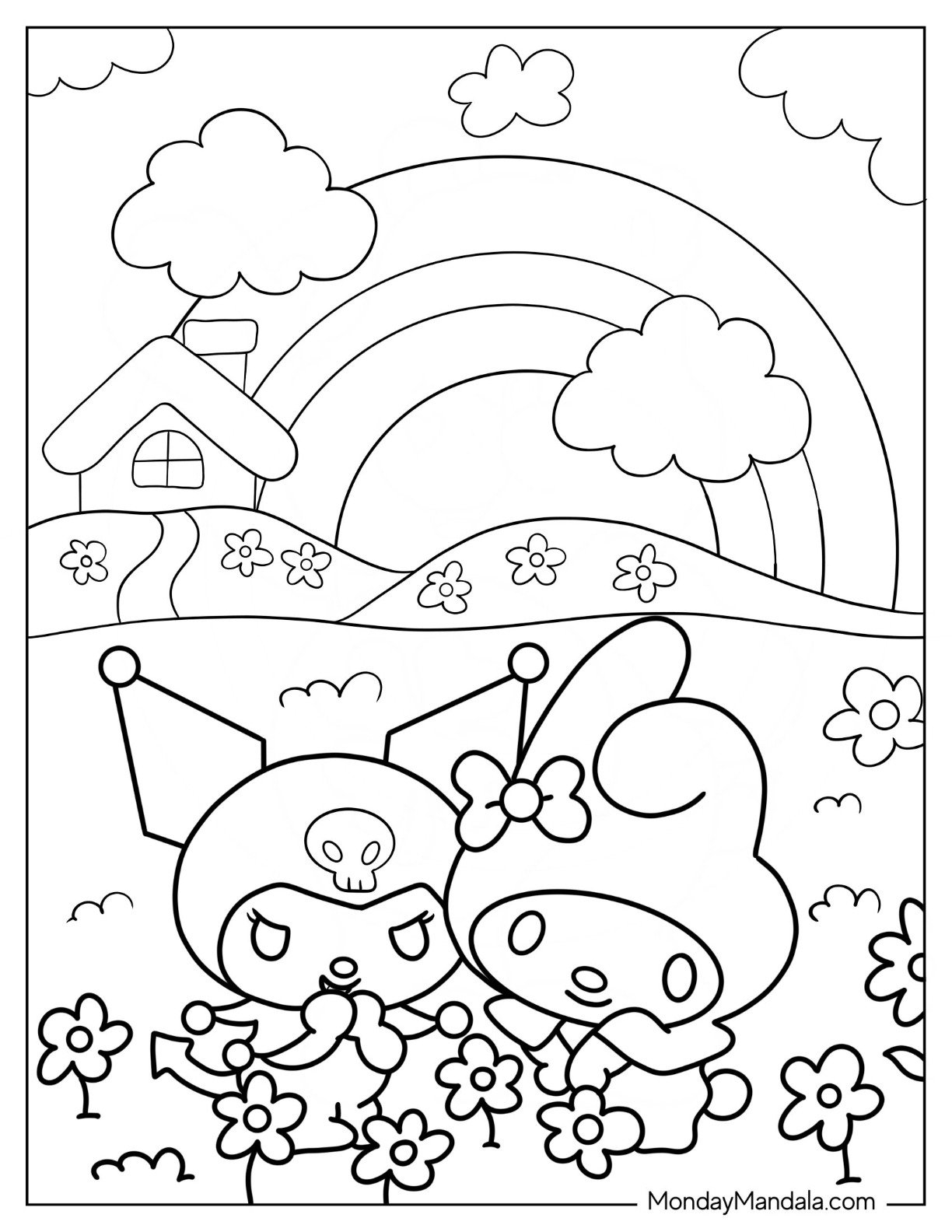 My Melody Coloring Page My Melody Coloring Page