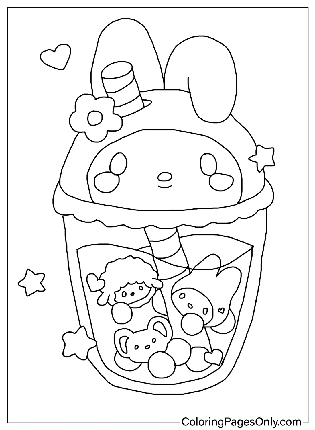 my melody coloring page my melody coloring page
