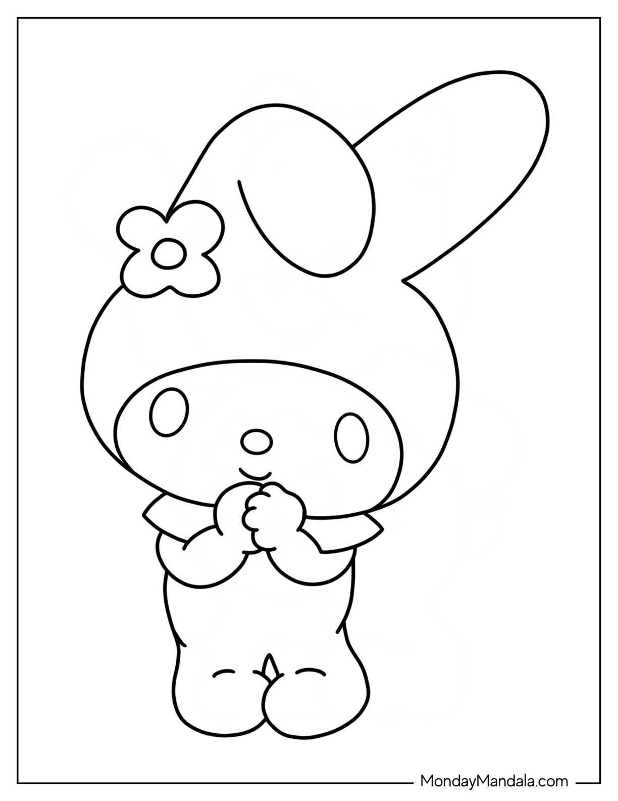 coloring pages my melody coloring pages my melody