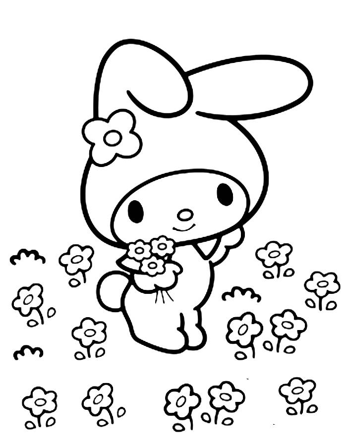 My Melody Sanrio Coloring Page My Melody Sanrio Coloring Page