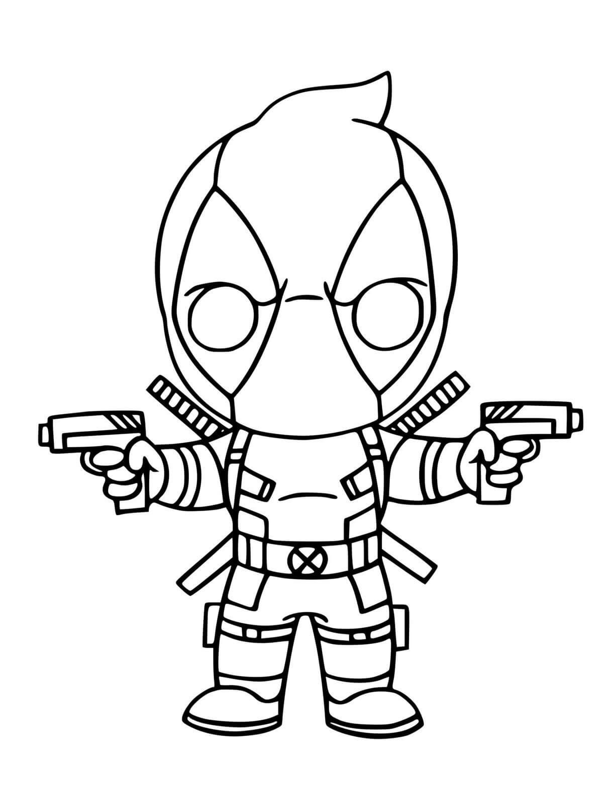 deadpool coloring page
