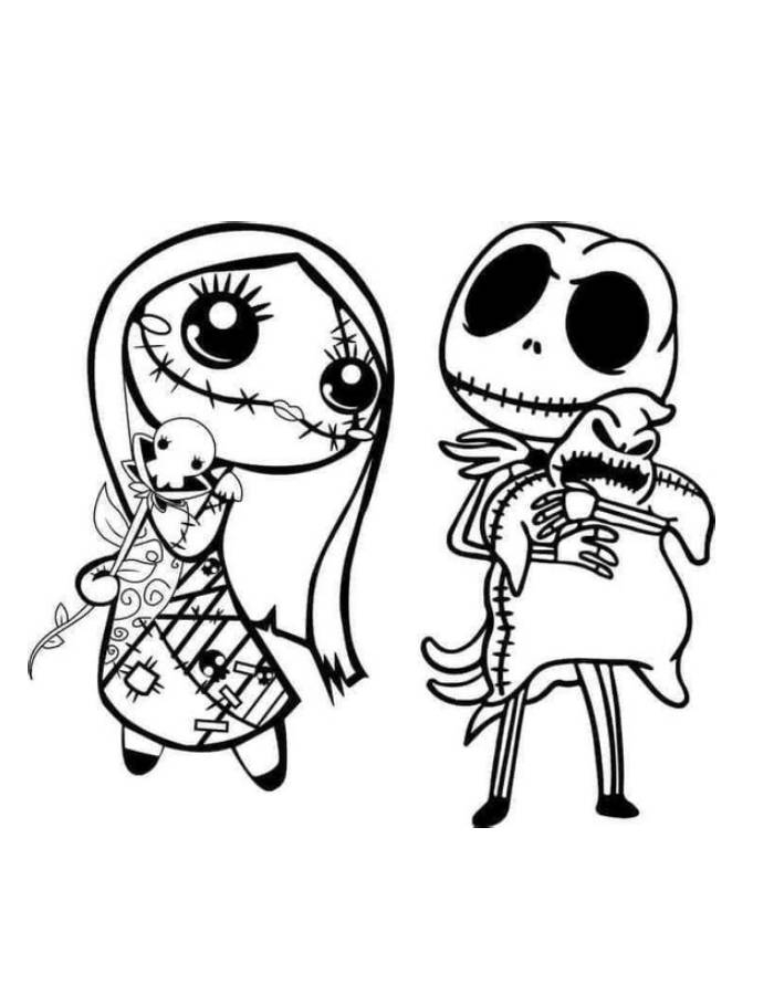 Nightmare Before Christmas Coloring Pages Printable 