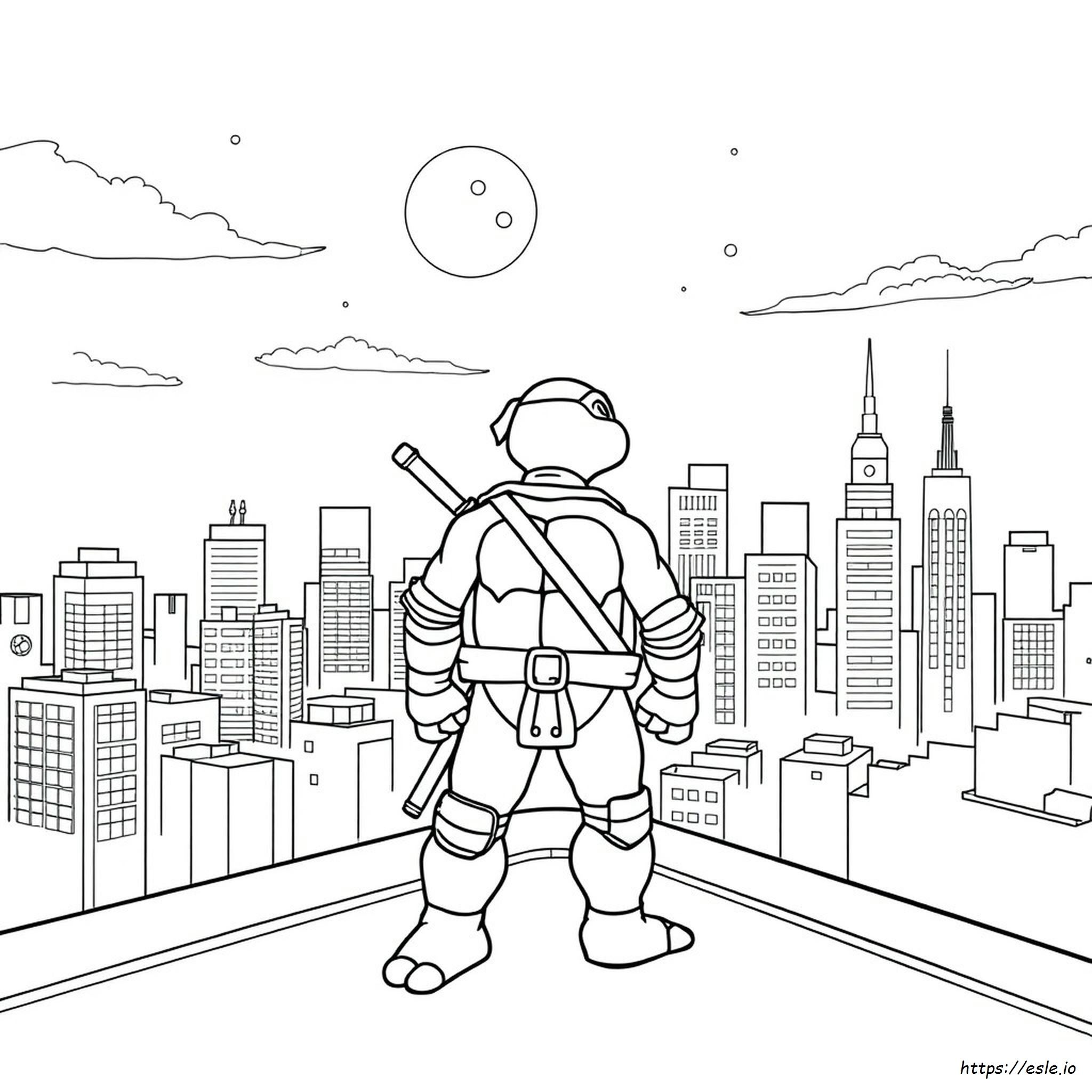Ninja Turtle Coloring Page
