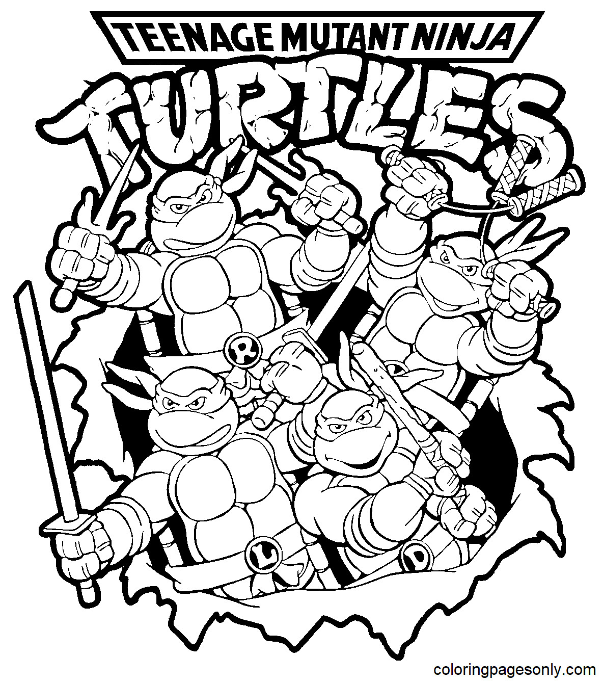 Ninja Turtle Coloring Pages Ninja Turtle Coloring Pages