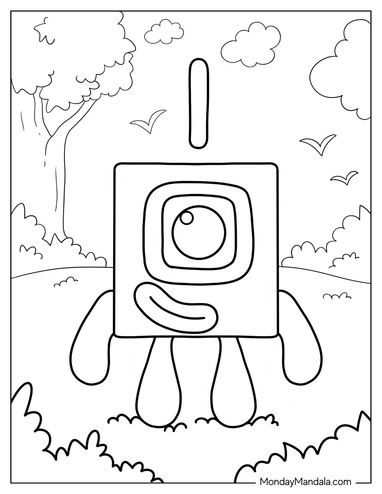 number block coloring pages