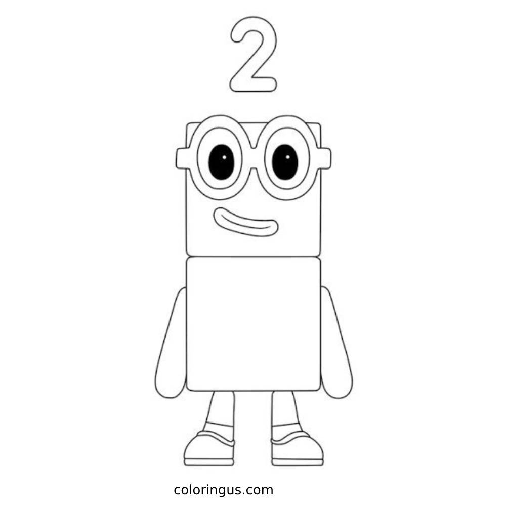 Numberblocks Coloring Pages Free Printable PDF 