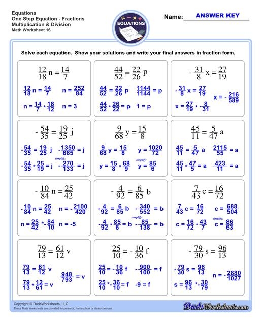 One Step Equations Worksheets Library One Step Equations Worksheets Library