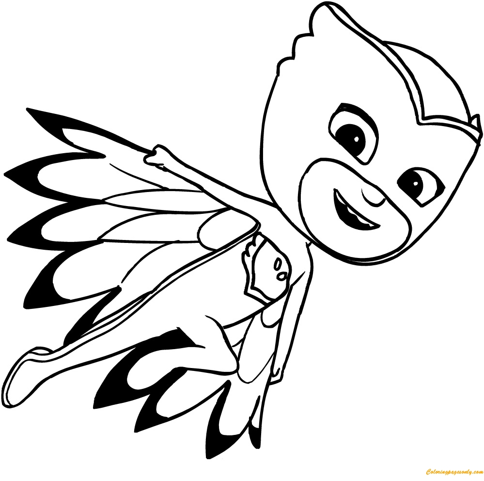 pj mask coloring page