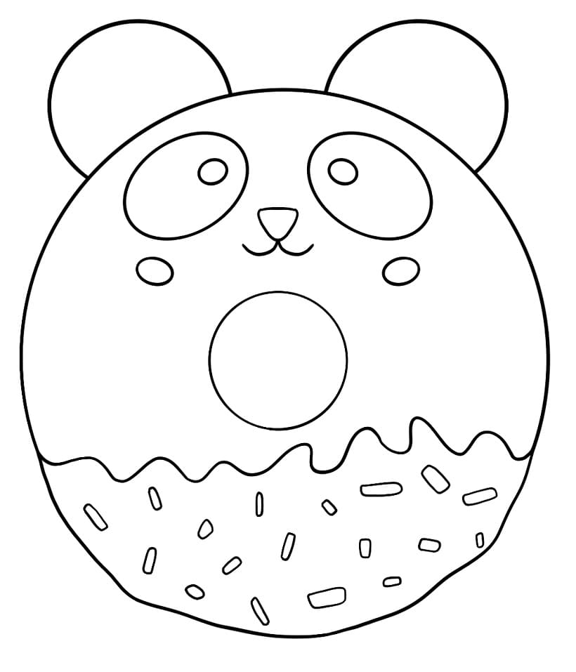 Panda Donut Coloring Page Download Print Or Color Online For Free Panda Donut Coloring Page Download Print Or Color Online For Free