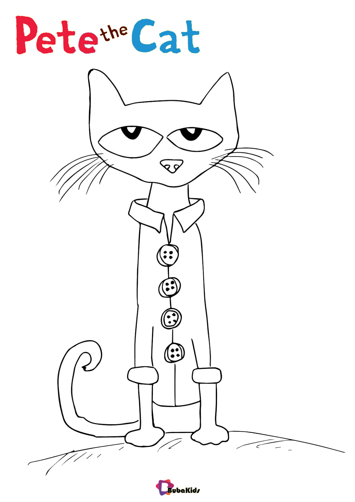 pete the cat coloring page pete the cat coloring page