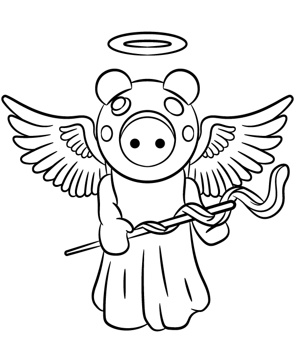 Piggy Angel Coloring Sheet Roblox Piggy Angel Coloring Sheet Roblox