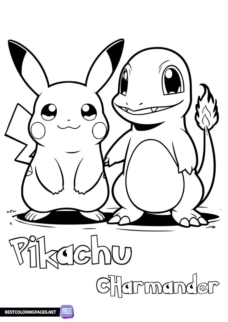 Pikachu And Charmander Coloring Page Free Printable Coloring Pages Pikachu And Charmander Coloring Page Free Printable Coloring Pages