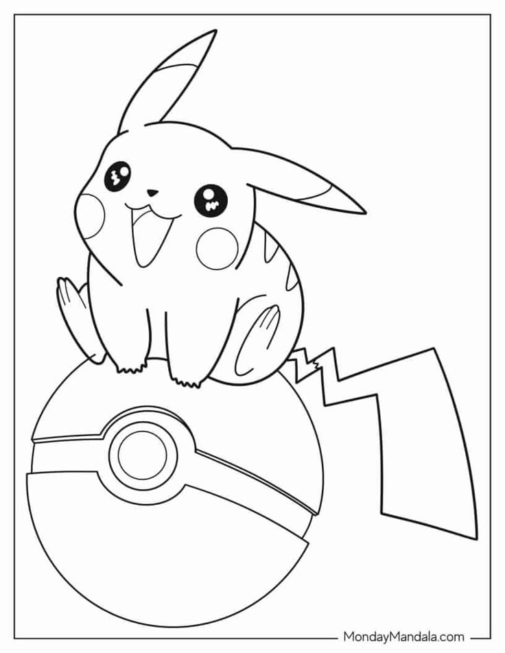 Pikachu Printable Coloring Pages 2025 