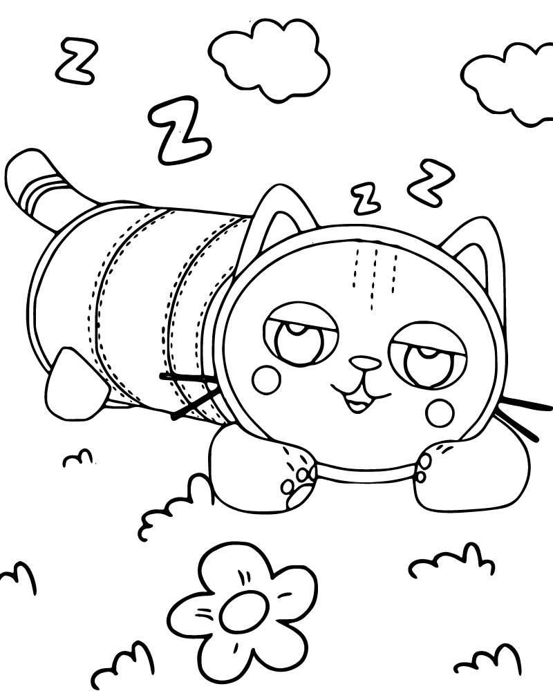 Pillow Cat Gabby 39 s Dollhouse Coloring Page