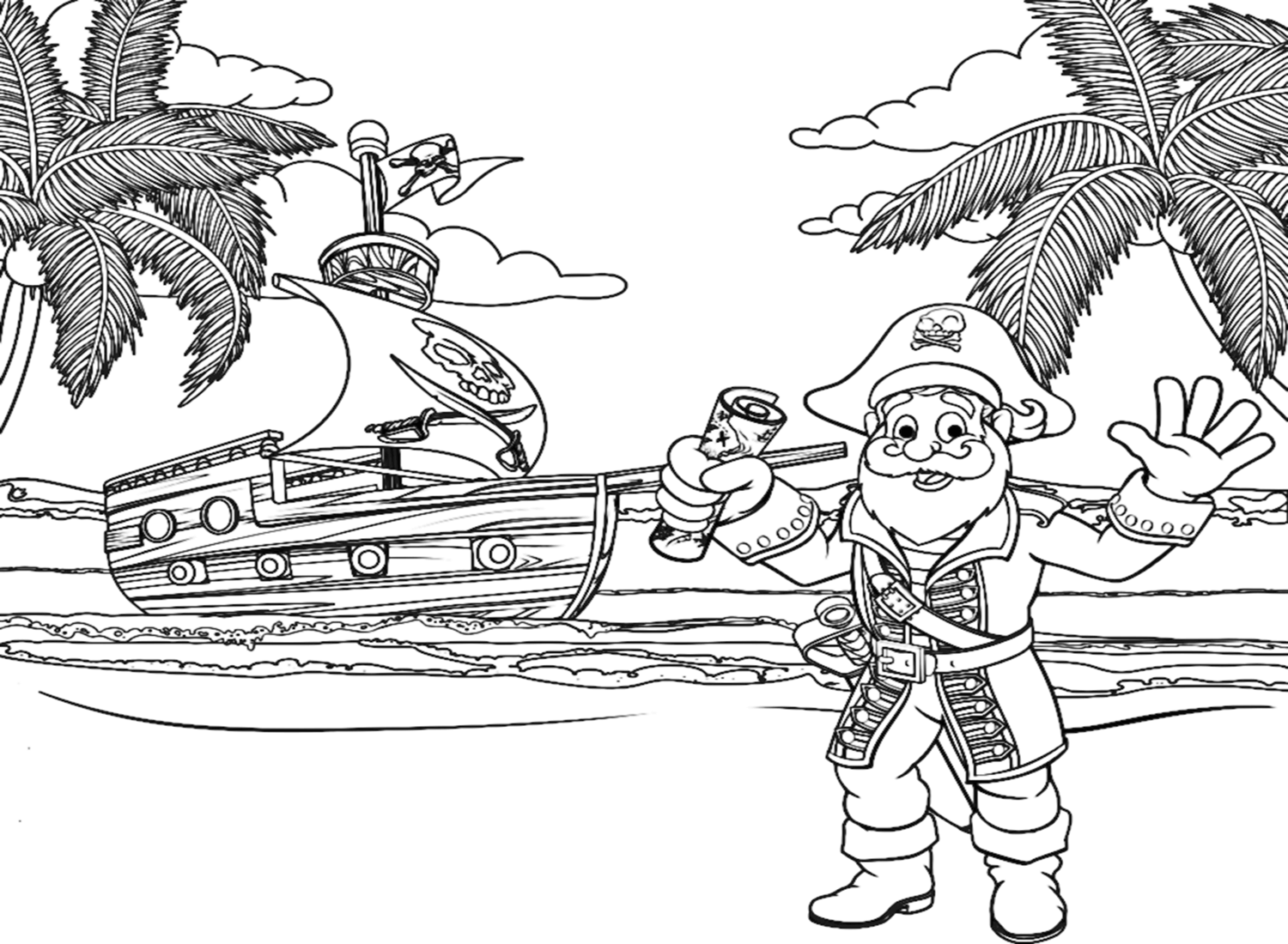 Pirate Coloring Pages Coloring Pages For Kids And Adults