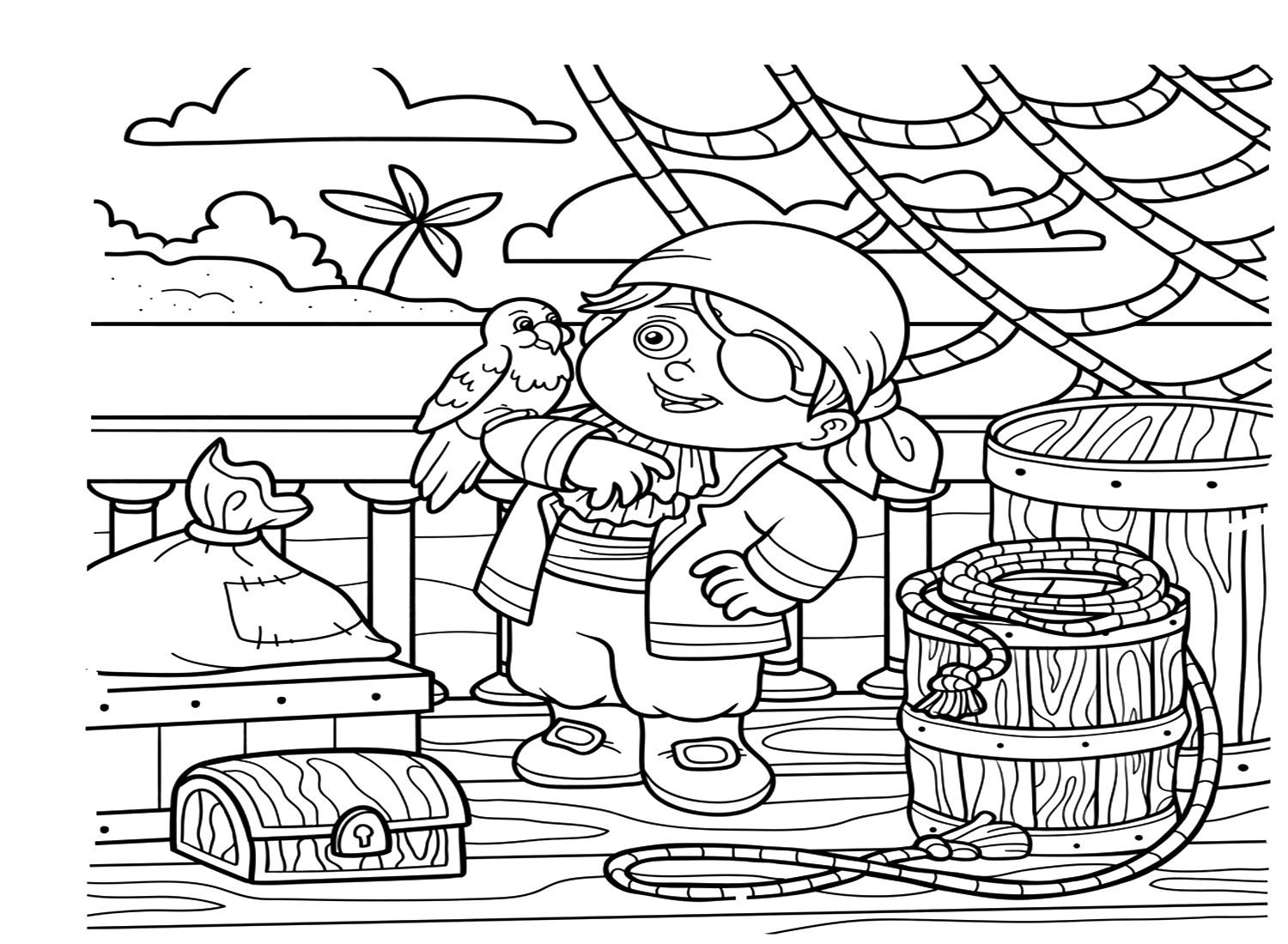 Pirate Coloring Pages Free Printable Coloring Pages