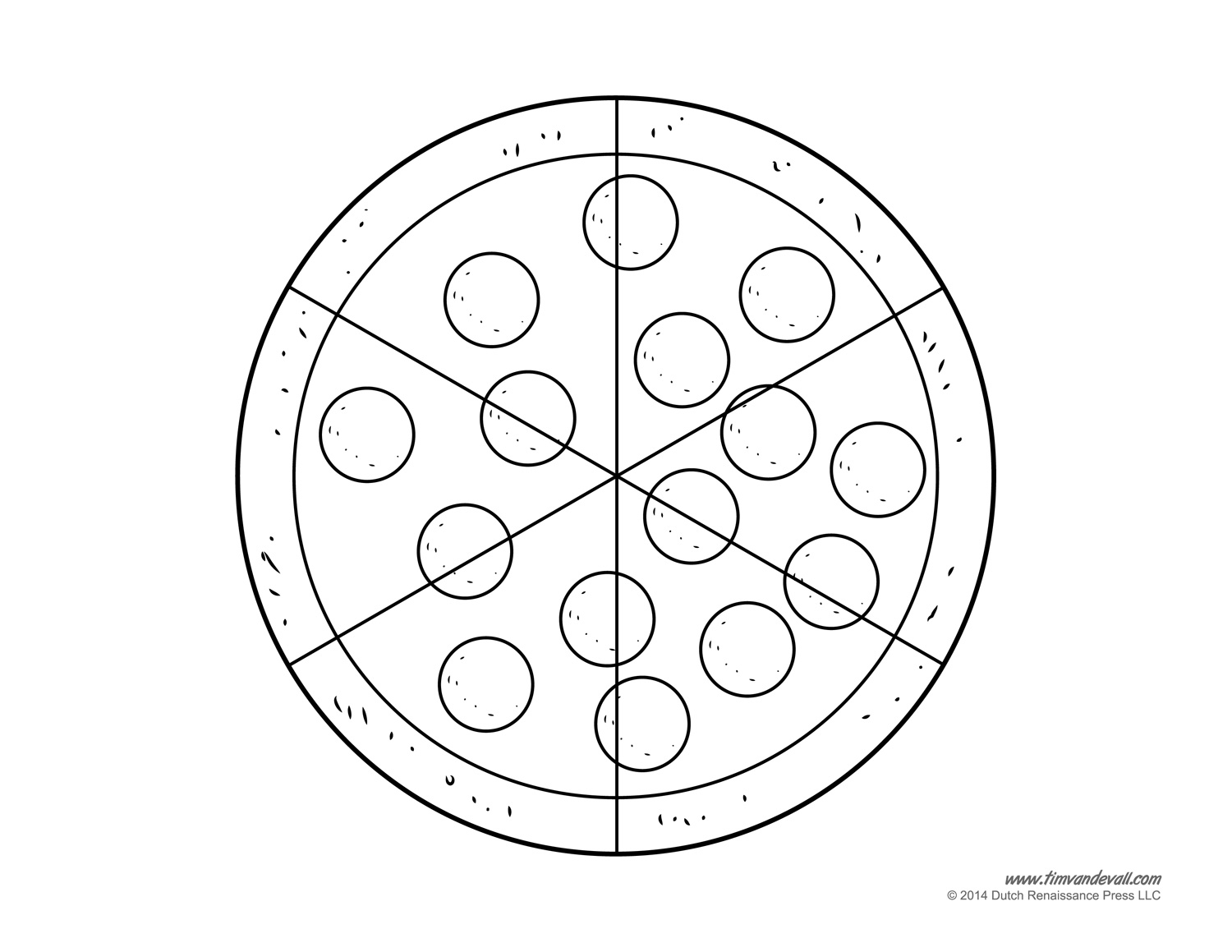 Pizza coloring page Tim 39 s Printables Pizza coloring page Tim 39 s Printables
