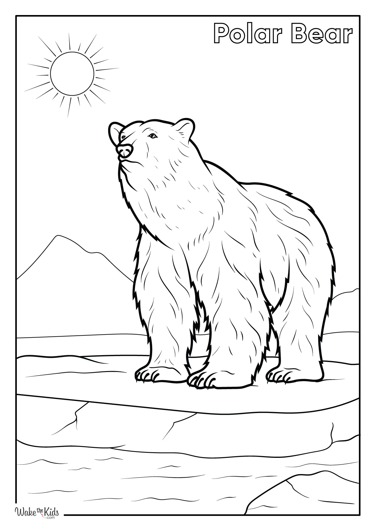Polar Bear Coloring Pages Free Printable PDFs WakeTheKids