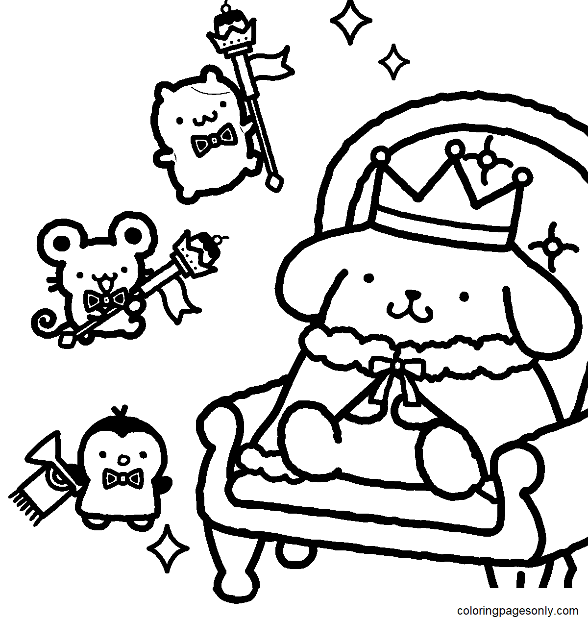 Pompompurin Coloring Pages Coloring Home