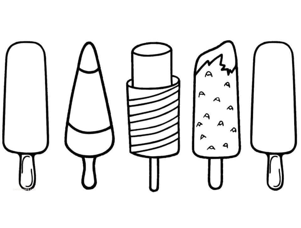 Popsicle Coloring Pages ColoringLib