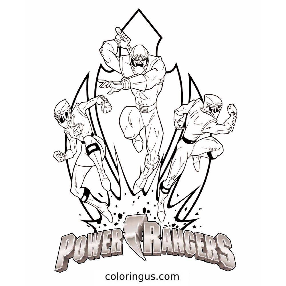 Power Rangers Coloring Pages Free Printable PDF 