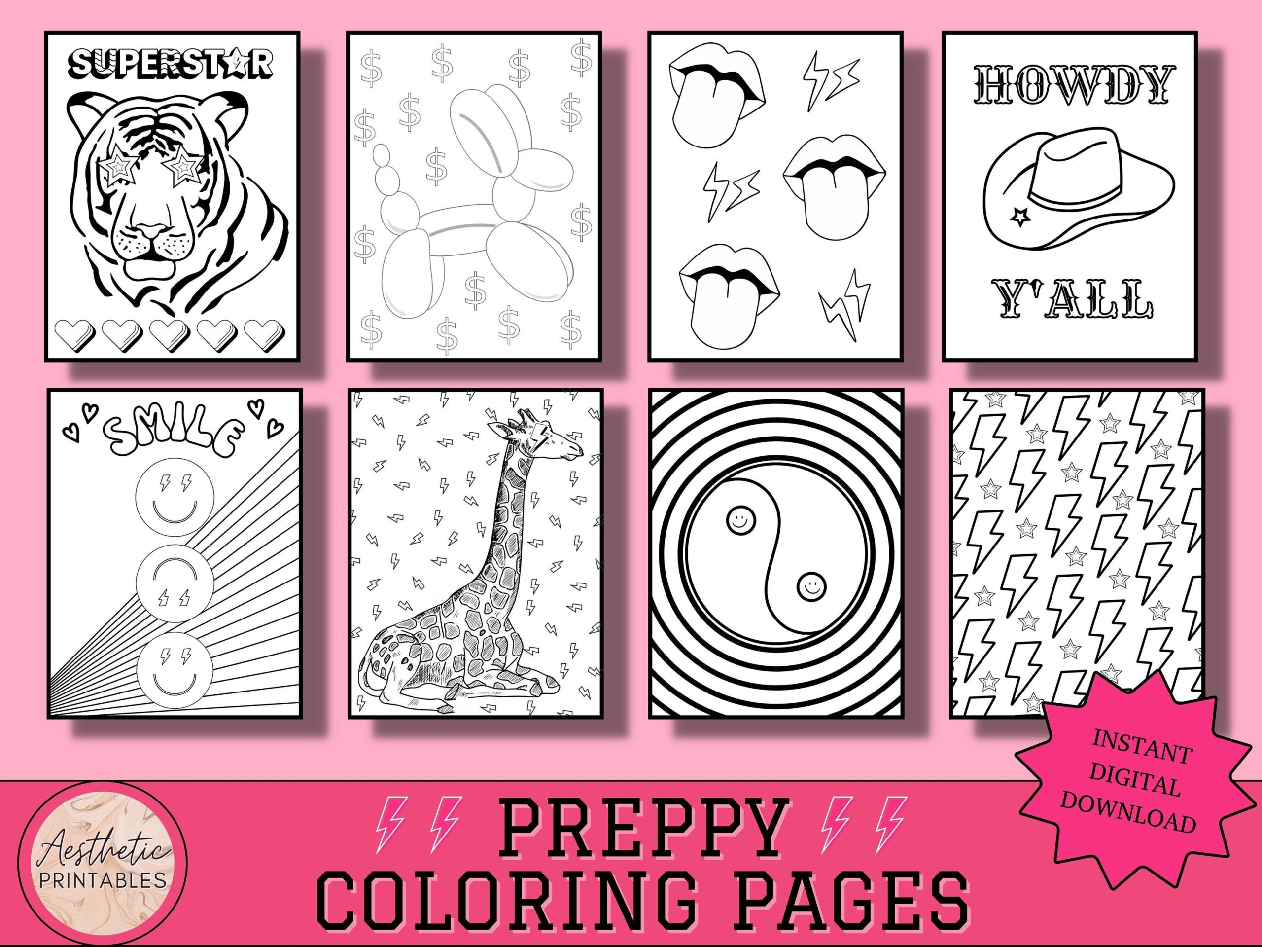 aesthetic coloring pages