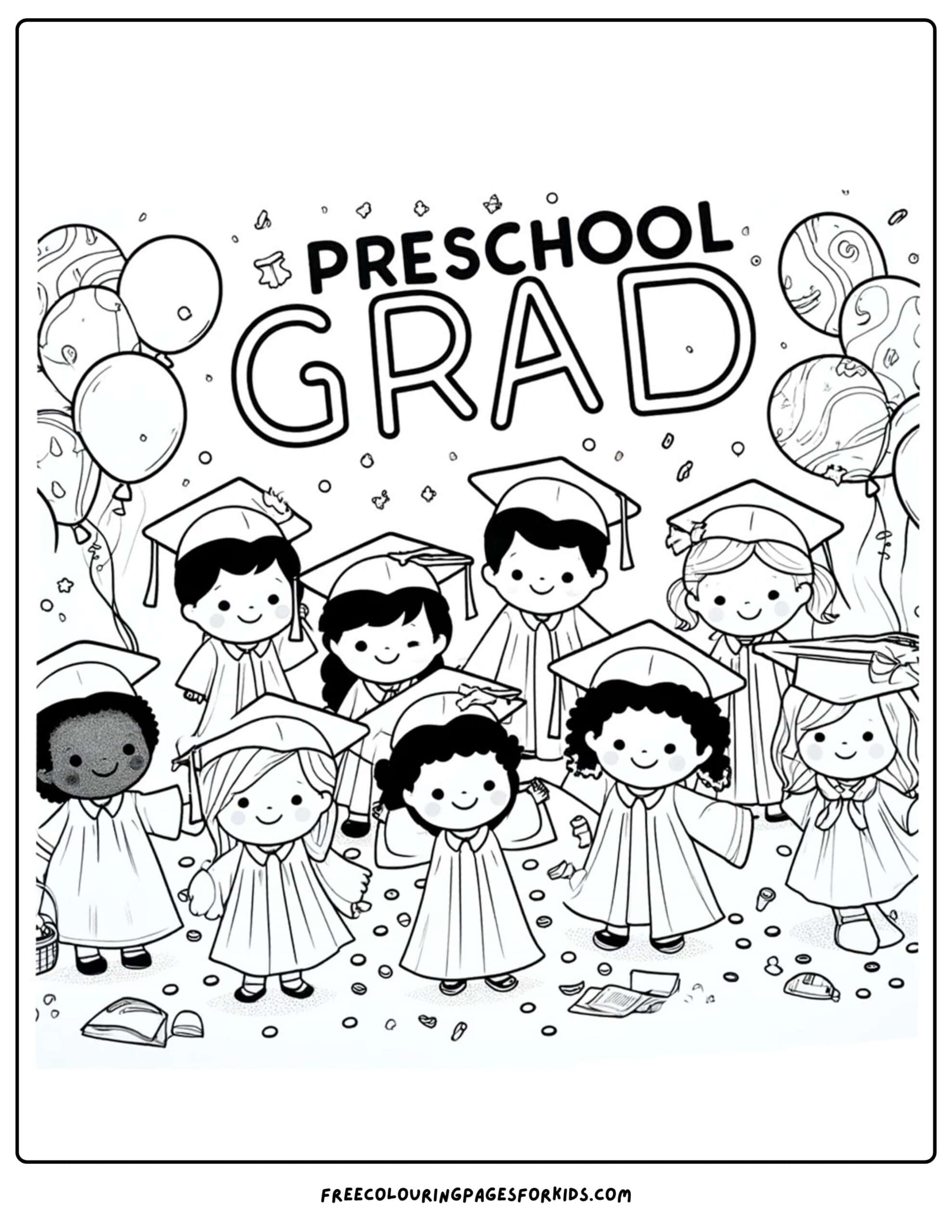 Preschool Graduation Coloring Pages Preschool Graduation Coloring Pages
