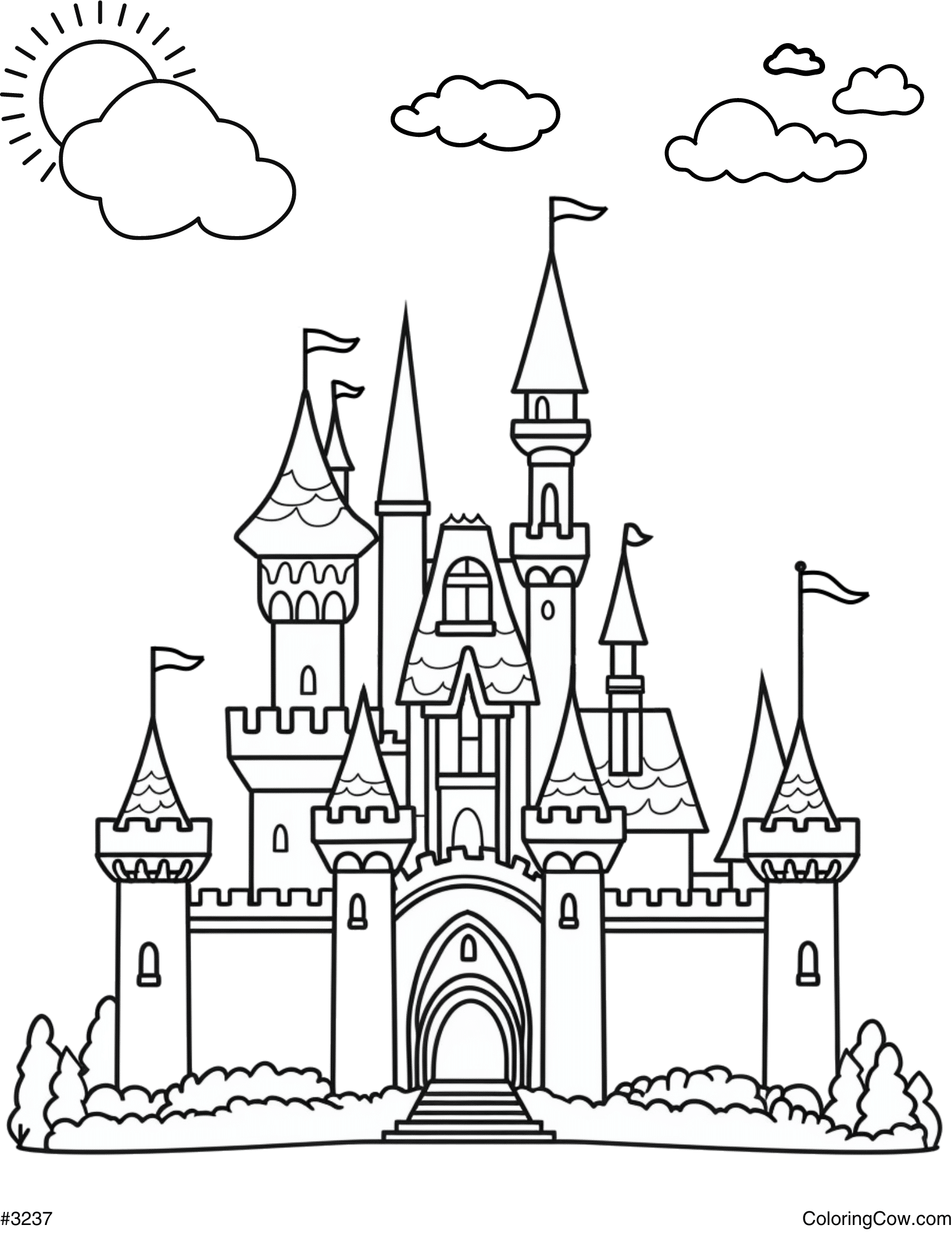 Princess Castle Coloring Page