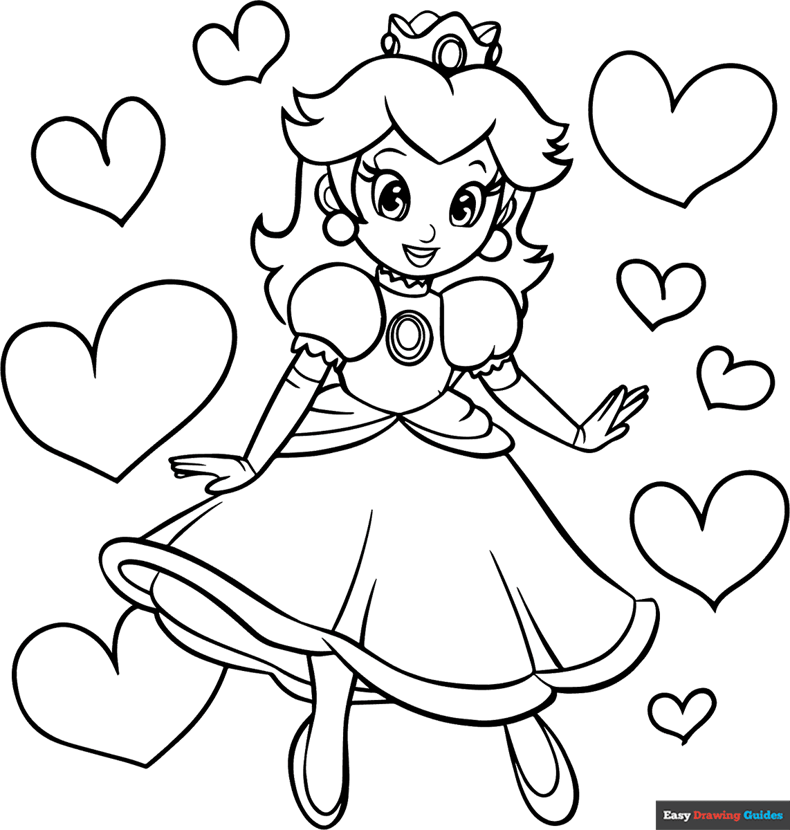 Princess Peach Coloring Pages Molon Printable Princess Peach Coloring Pages Molon Printable