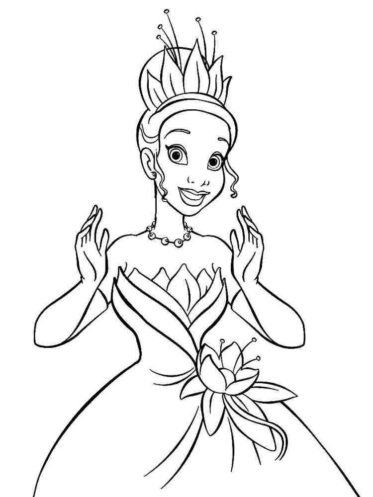 Princess Tiana Coloring Pages Princess Tiana Coloring Pages