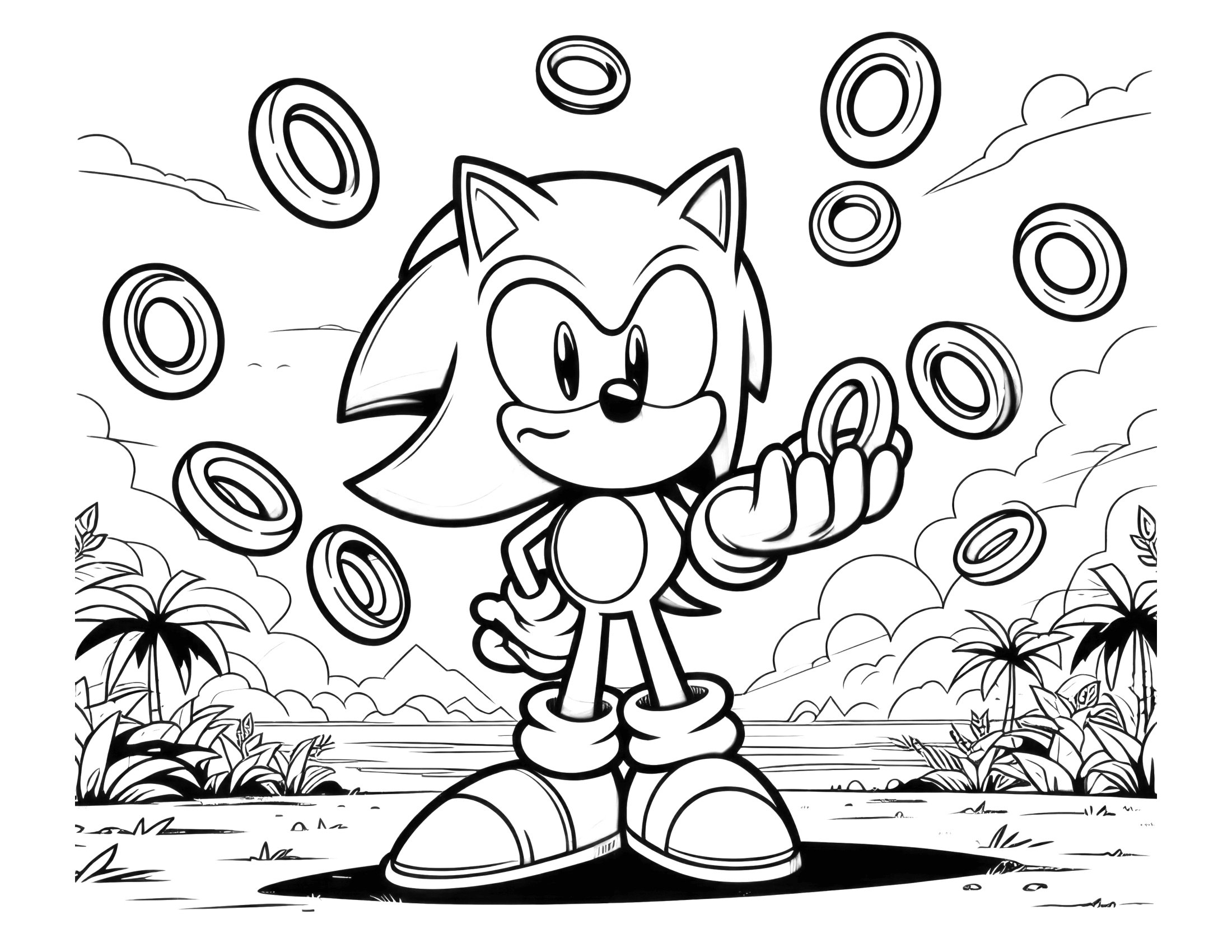 Print Sonic Coloring Pages