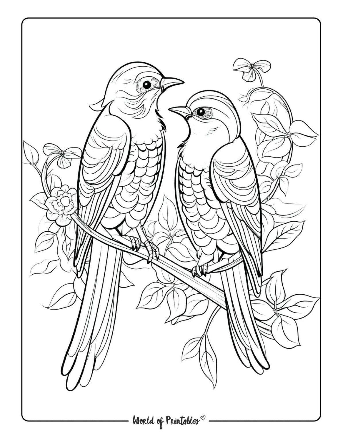 Printable Bird Coloring Pages Printable Bird Coloring Pages