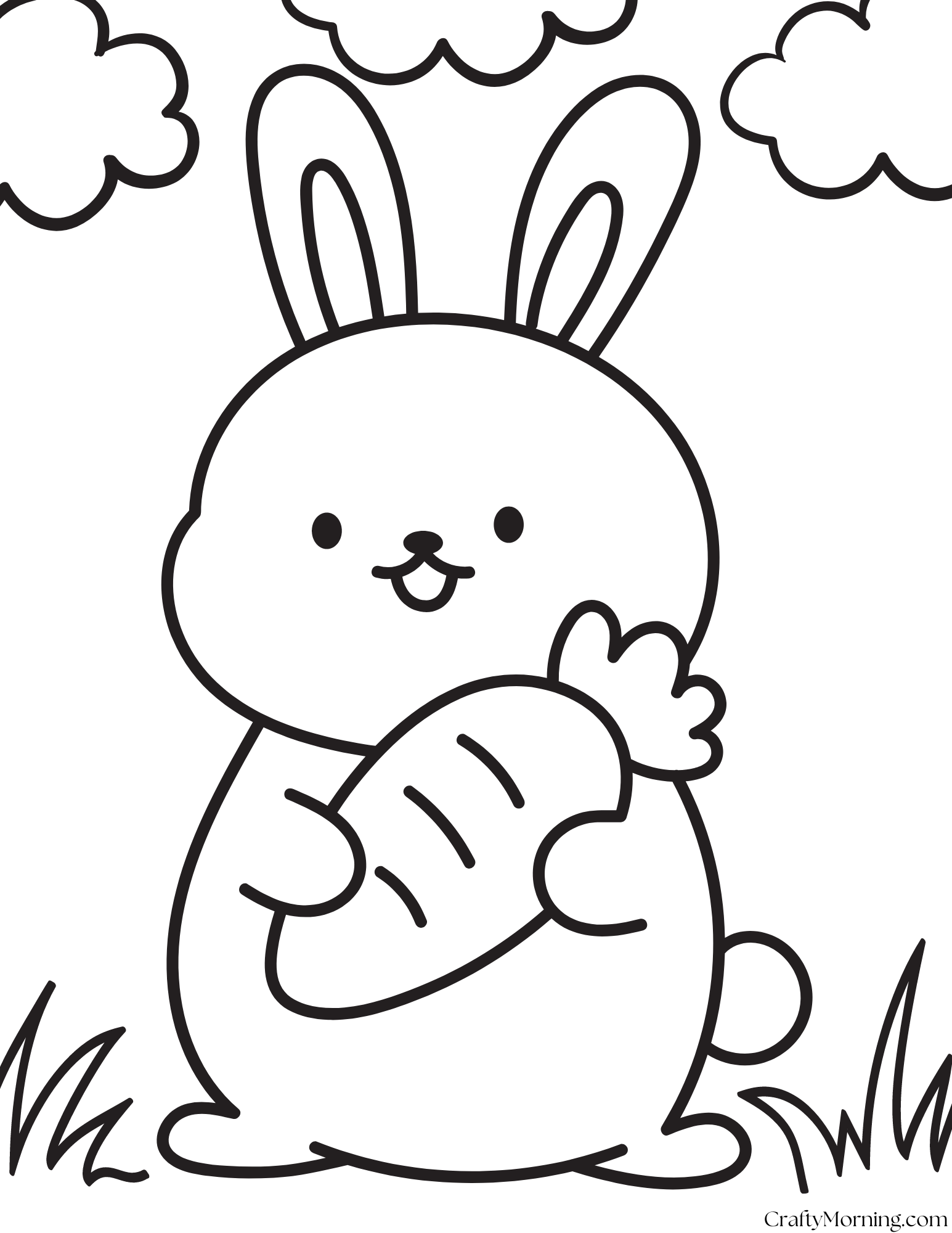 Printable Bunny Rabbit Coloring Pages 2025 