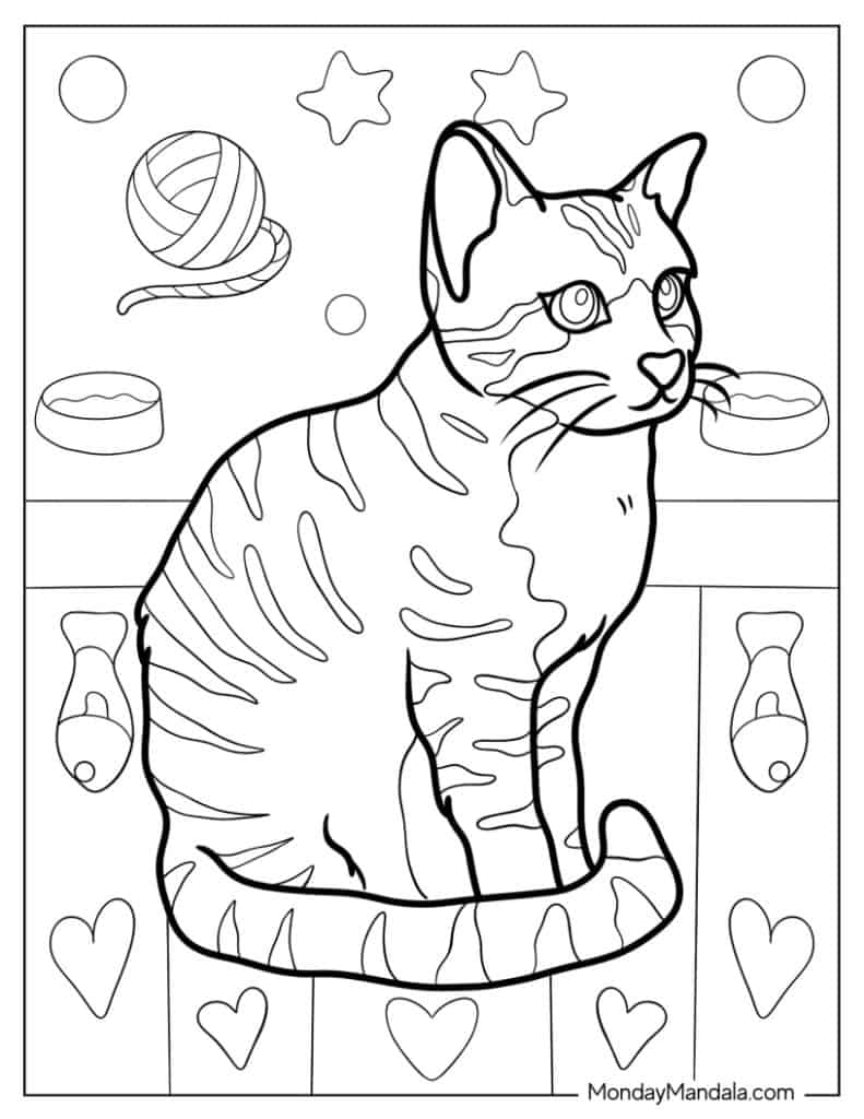 Printable Cat Coloring Pages 2025