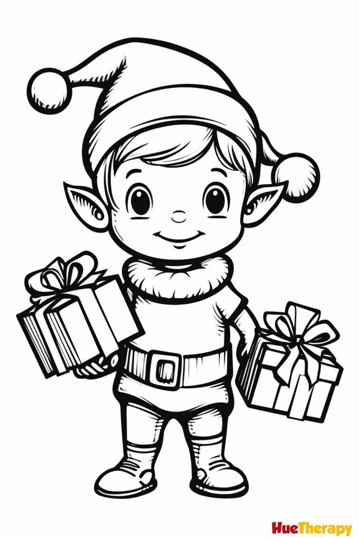 elf coloring page